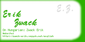 erik zwack business card